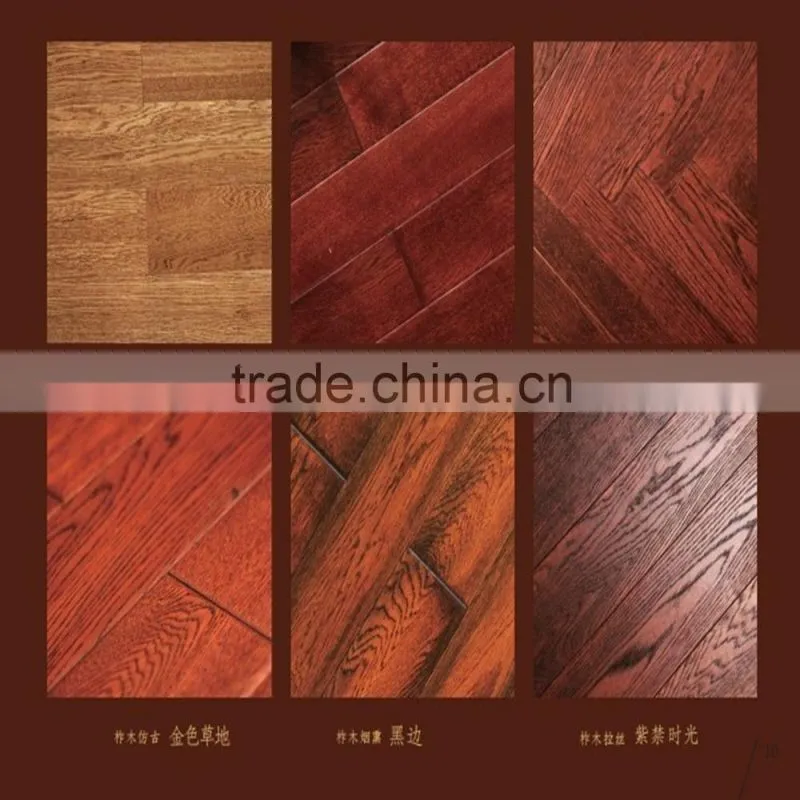 Poplar Antique Engineered Solid Wood Flooring Durable and easy to care