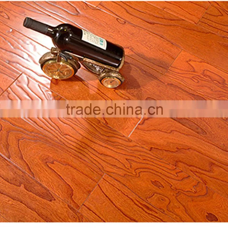 Smooth Surface Multilayer Elm Engineered Wood Flooring Natural Color