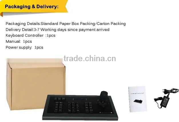 LCD Display 3D RS485 PTZ Keyboard Controller for PTZ Camera Joystick For Security