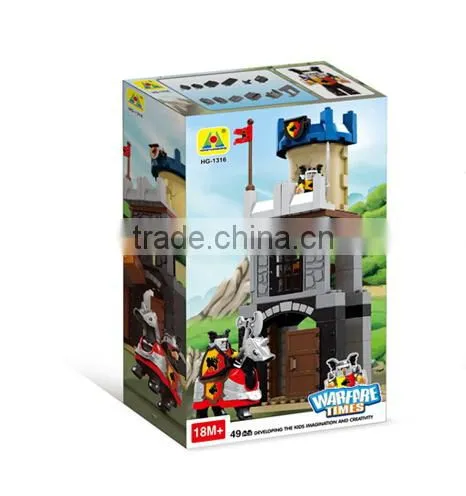 Educational plastic building block toys for kids