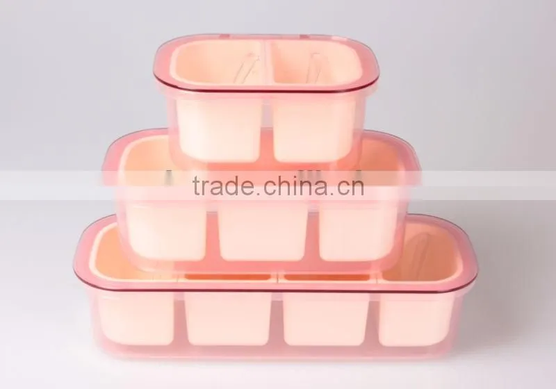 PP condiment dispenser, 3cell plastic cruet