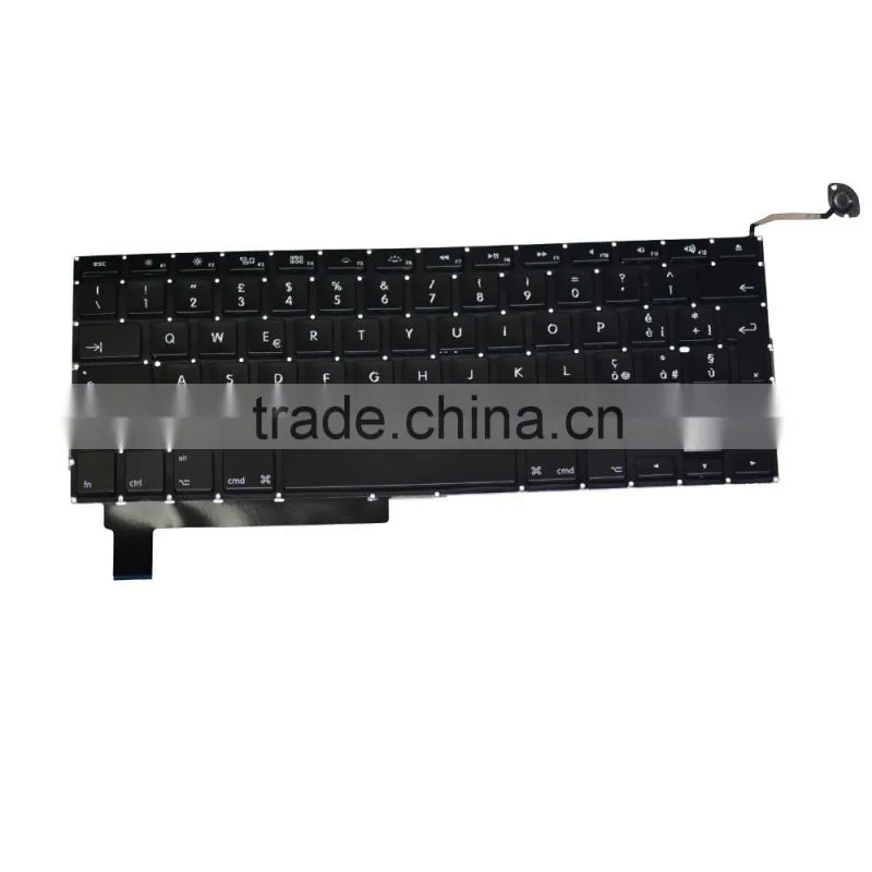 Factory Price Italian Laptop keyboard Replacement For Macbook Pro 15" A1286 2008-2012