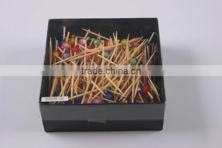 Natural bamboo sticks with craft Fruit Bamboo Sticks with heart