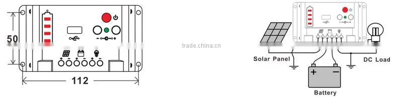 China Original Design 10A PWM Charge Controller,PWM Solar Charge Controller 12v 24v auto LCD Display