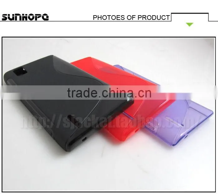 2013 new black rubber S TPU case for huawei Ascend P2 case