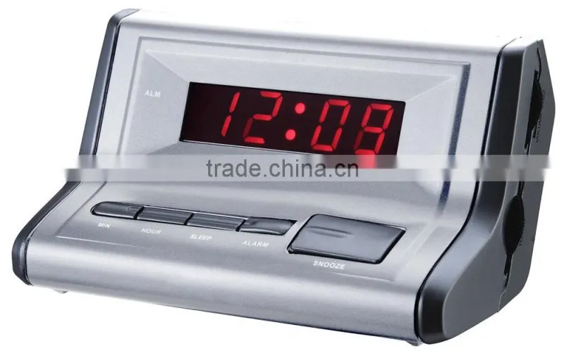 Top Selling Small Red LED Display PLL Alarm Clock Radio