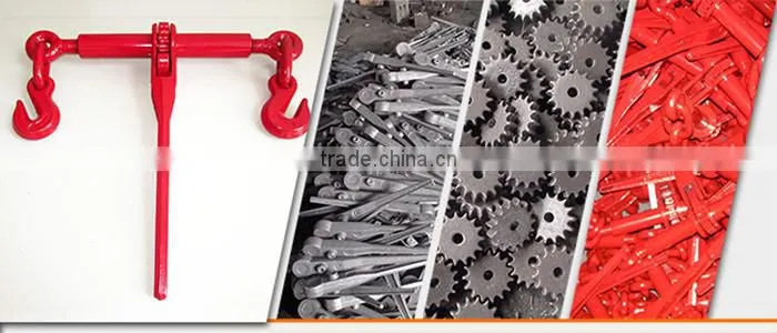 drop forged chain ratchet type load binder with hook