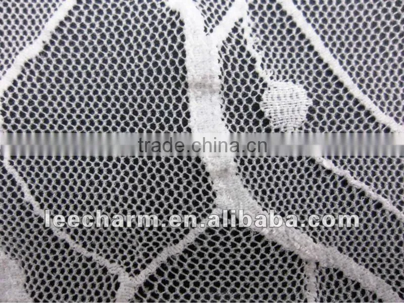 Nylon Rayon Blend Lace Mesh Fabric