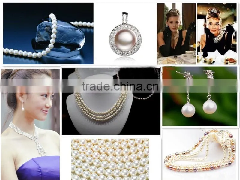 White color China artificial pearls necklaces Factory