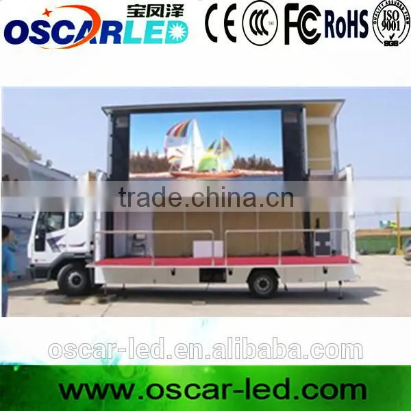 High brightness P6 outdoor smd full color video advertising screen on the truck rear