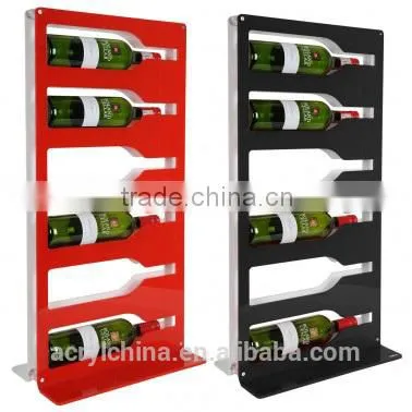 Modern acrylic wine rack for up to 6 bottles