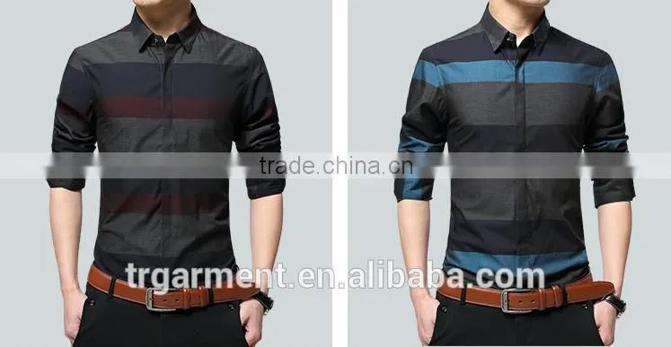 male work tops office male tops printed man long/short shirts