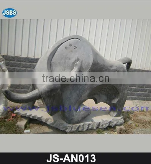 Marble elephant carving