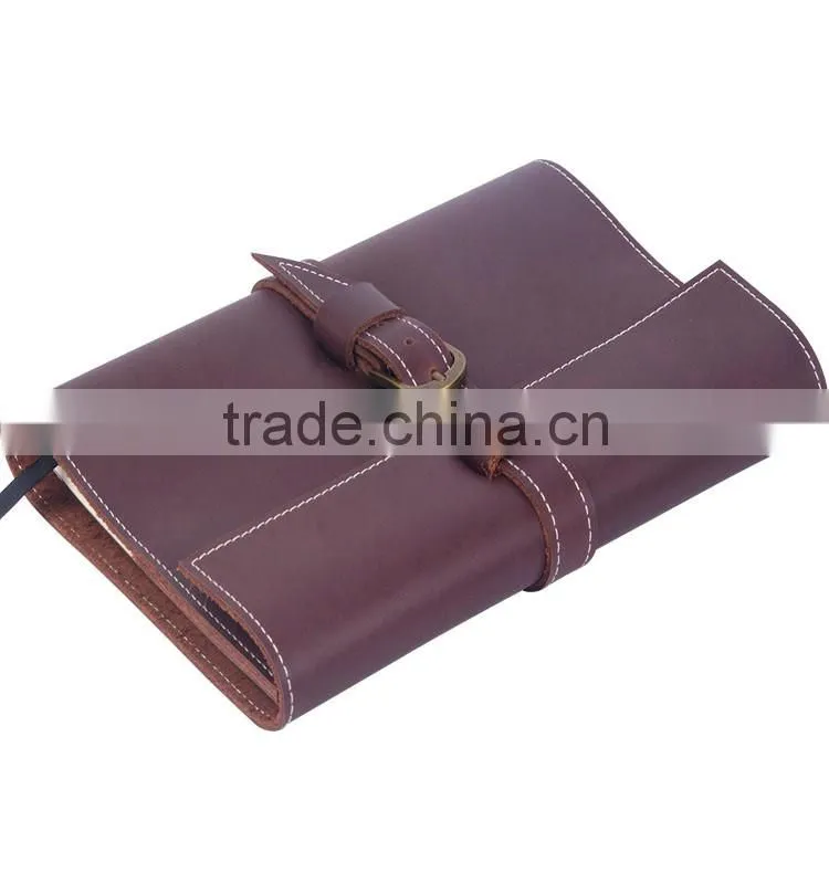 Cheap a5 fancy western genuine leather journal notebook with good quality