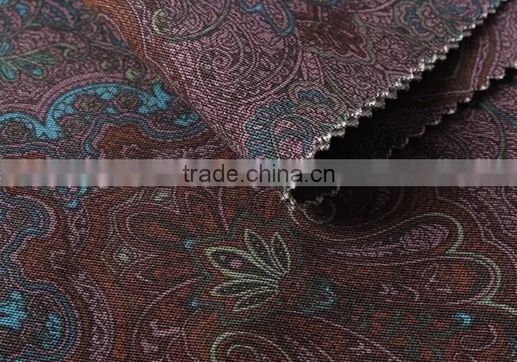 digital printed textiles 97%cotton 3%spandex woven twill fabric for pants