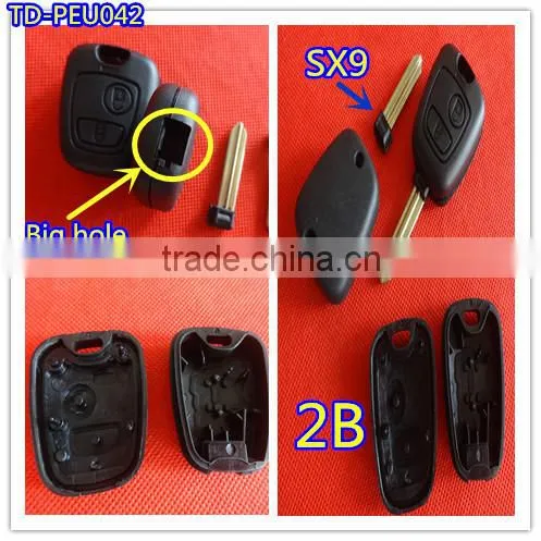 Tongda car key TD-PEU031 KEY.no logo , high qualty 1 button NE73(206) key for peugeot