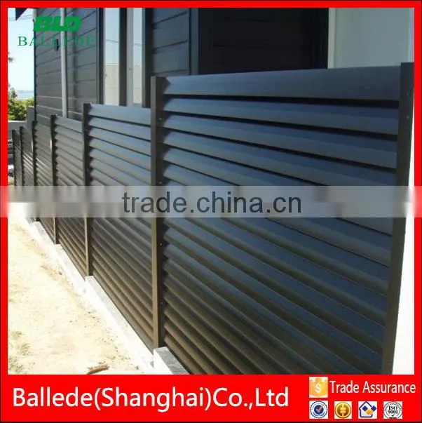 fixed airfoil blade aluminum louvre fence