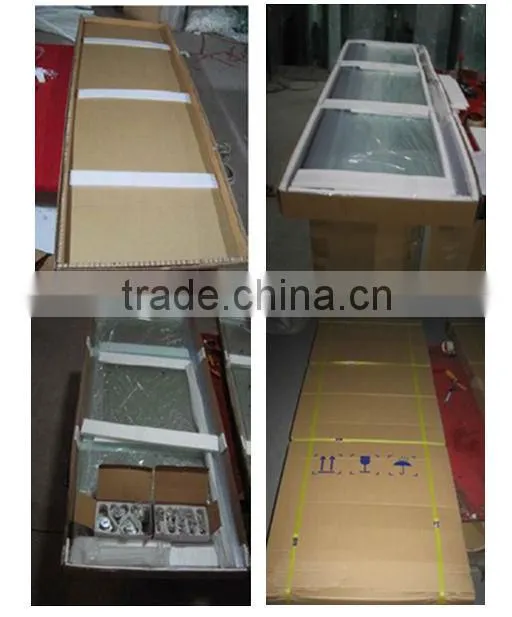 prefabricated shower room triple shower door with tempered glass