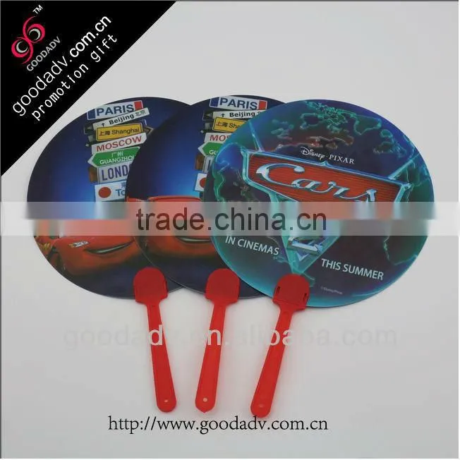 Guangzhou factory wholesale High quality advertisement pvc hand fan