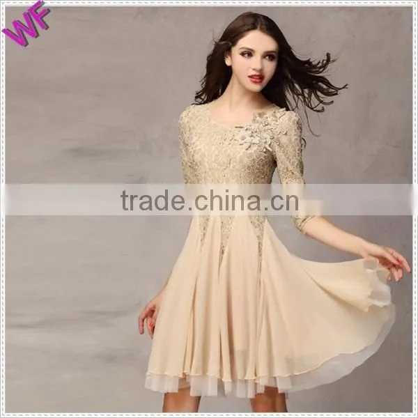 new fashion design girls lace dress