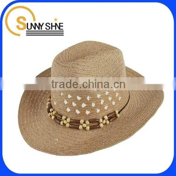Sunny Shine high quality western fashion custom straw cowboy hat