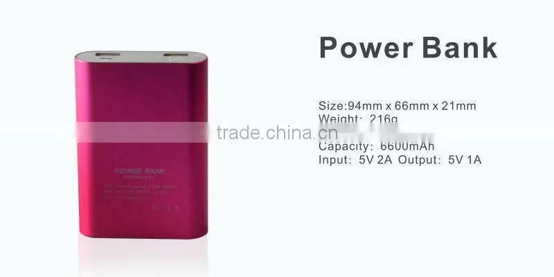 Rechargeable Powerbank 6600mAh/13200mAh for personal gps tracker or android phone
