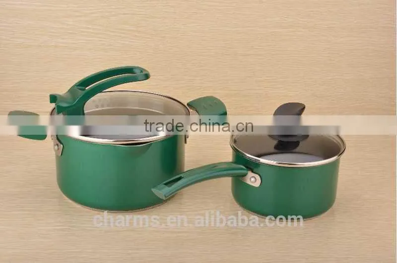 Green aluminium forging saucepot with lid