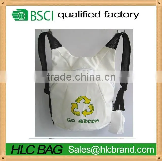 RPET custom print zipper bag with shoulder strap HL-RP009
