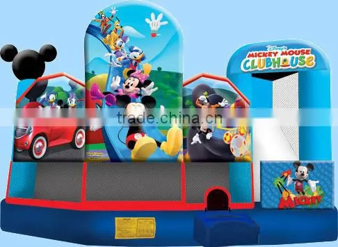 5 n 1 inflatable combo for kids, inflatable castle slide combo