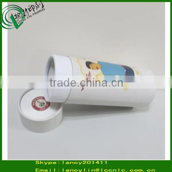 white color t-shirt paper tube custom printed round gift boxes for clothing