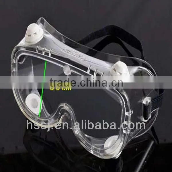 2016 Transparent safety goggles medical safety goggles CE approved PVC lens & frame surgical safety goggles manufacturing