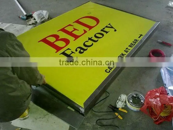 Wall Mounted Outdoor Advertising Light Sign