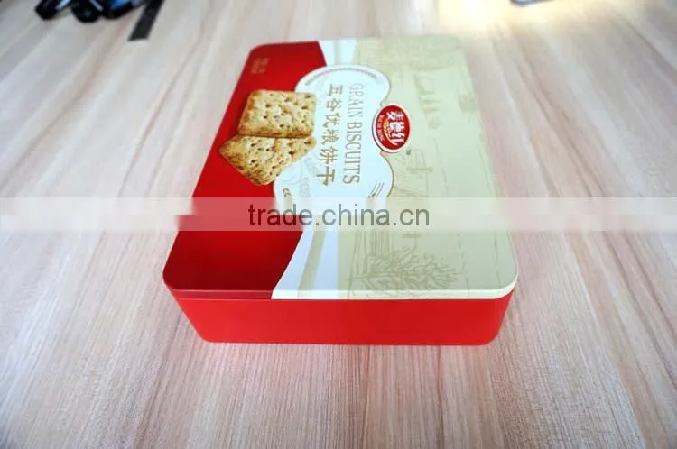 Largre Square Tin Can for Biscuit