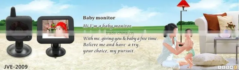 New! JVE-2009 night vision security baby monitor hot video monitor
