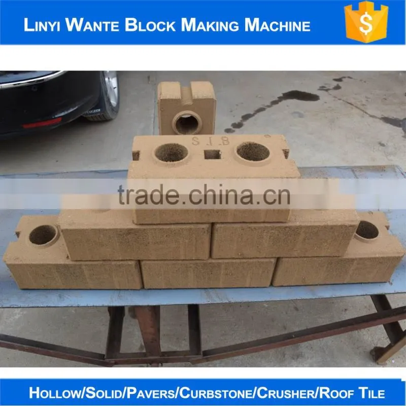High quality WT1-25 soil clay interlocking bricks making machine production line from Linyi Wante Machinery