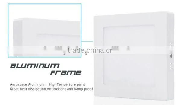 White surface mounted square dimmable led lights 6W 80lm/w white trim SMD