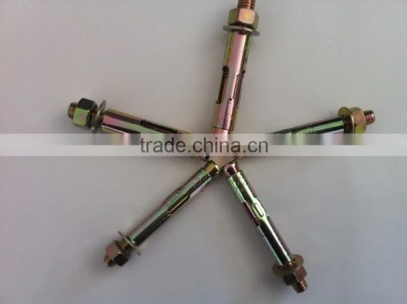 zinc plated Sleeve Anchors with hex nuts
