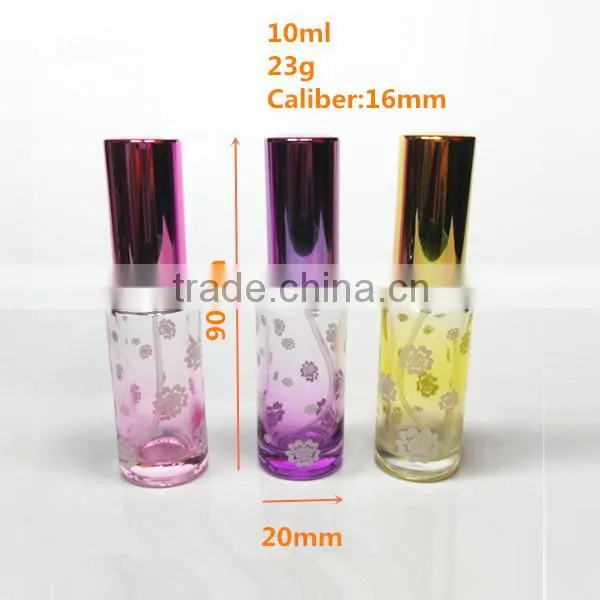 10ml colorful Fancy small printing roll on with aluminum cap and stainless steel ball