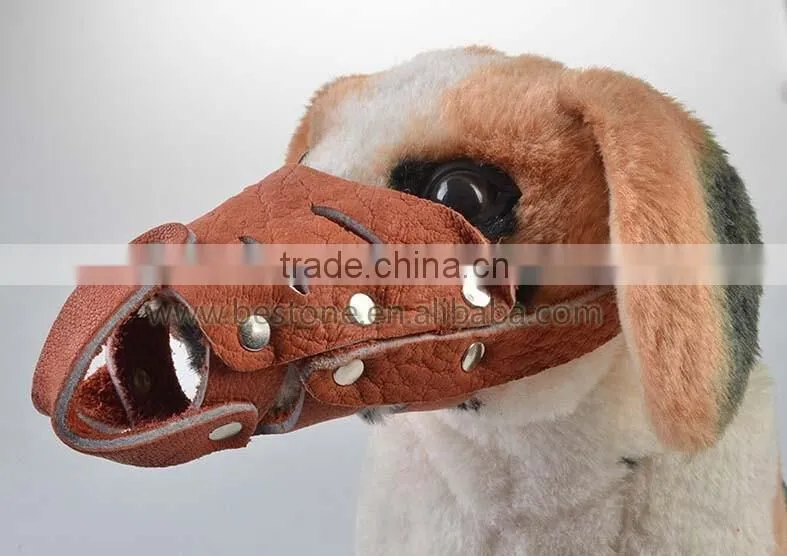 Pure Leather Pet Dog Toe Clip Mask