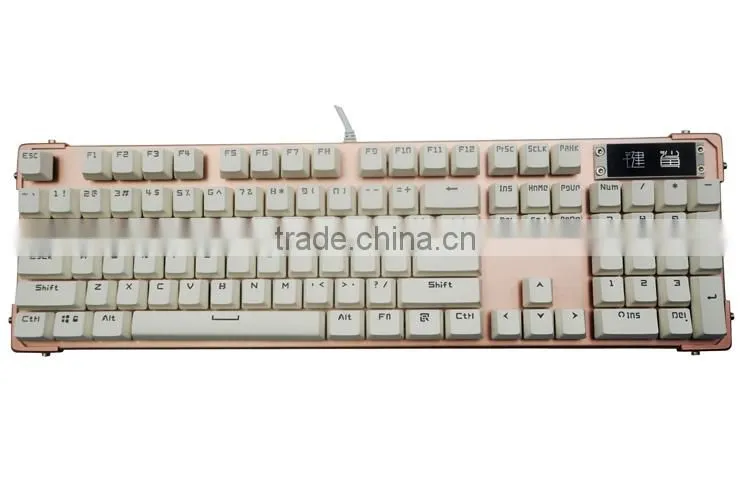 Amazing Cyan Switch Mechanical LED backlight gaming wired keyboard for LOL DOTA2 OVERWATCH