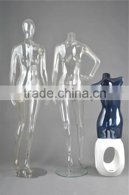 Transparent plastic PC mannequin
