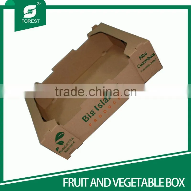 FLEXO PRINT BROWN CORRUGATED FRUIT CARTONS FOR PACKING GRAPES TOP SALE