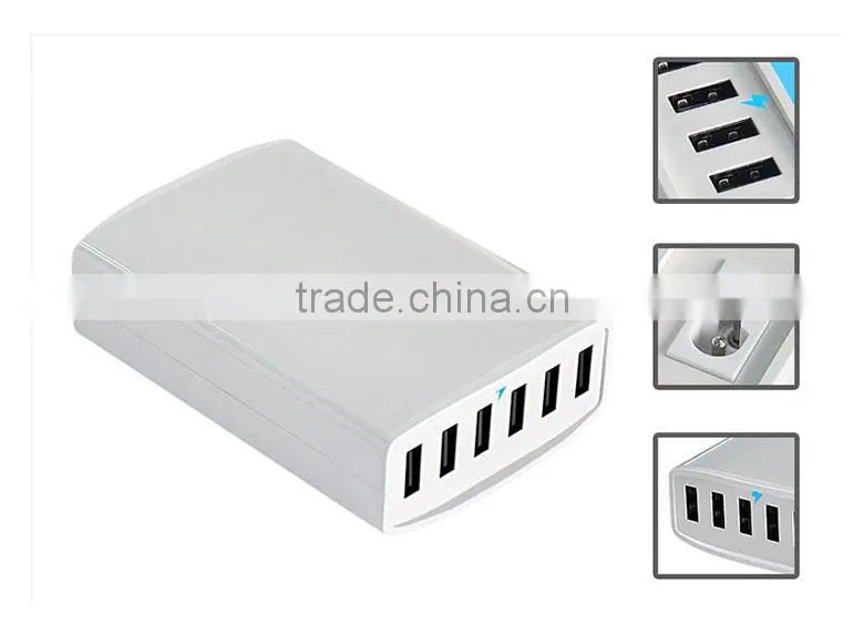 Dual 6 USB charger for mobile phone,ipad