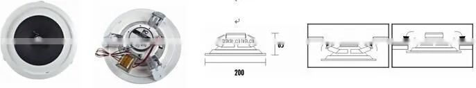ITC T-105A High Quality Metal 6W Ceiling Speaker PA