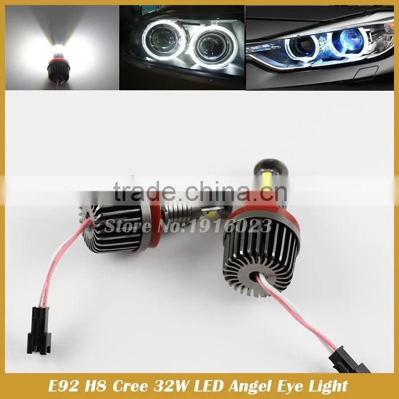 E90 E92 E93 E82 X5 X6 Xenon White Angel Eyes Halo Ring LED 32W H8 Light Bulbs