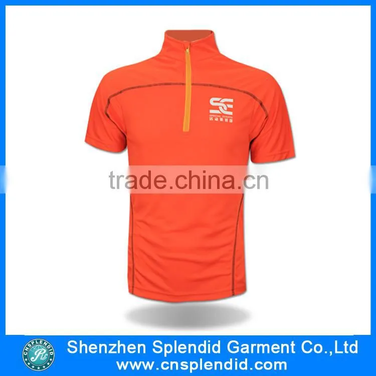 New design sexy zip collar orange bike cycling wear