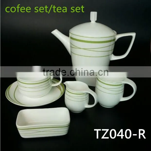 150ml Italian Espresso Coffee Cup with Saucer 250ml Round Shape Green Color Ceramic Bone China Cup With Saucer