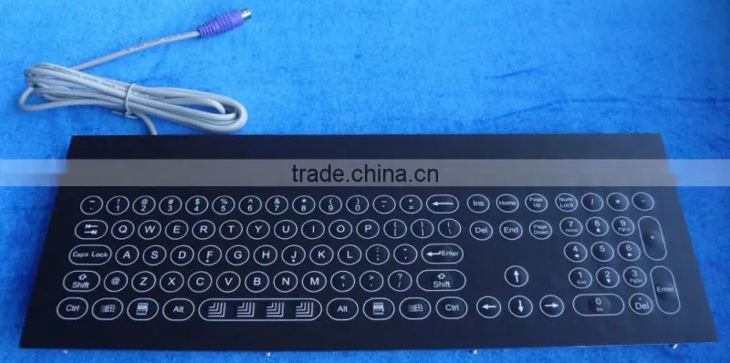 IP65 industrial rugged top panel membrane keyboard with integrated sealed keypad