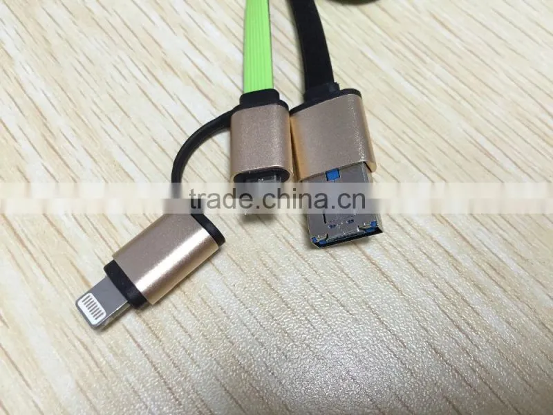 Multi-function noodle micro usb charging cable/New style micro usb charging cable for all android version and IOS System