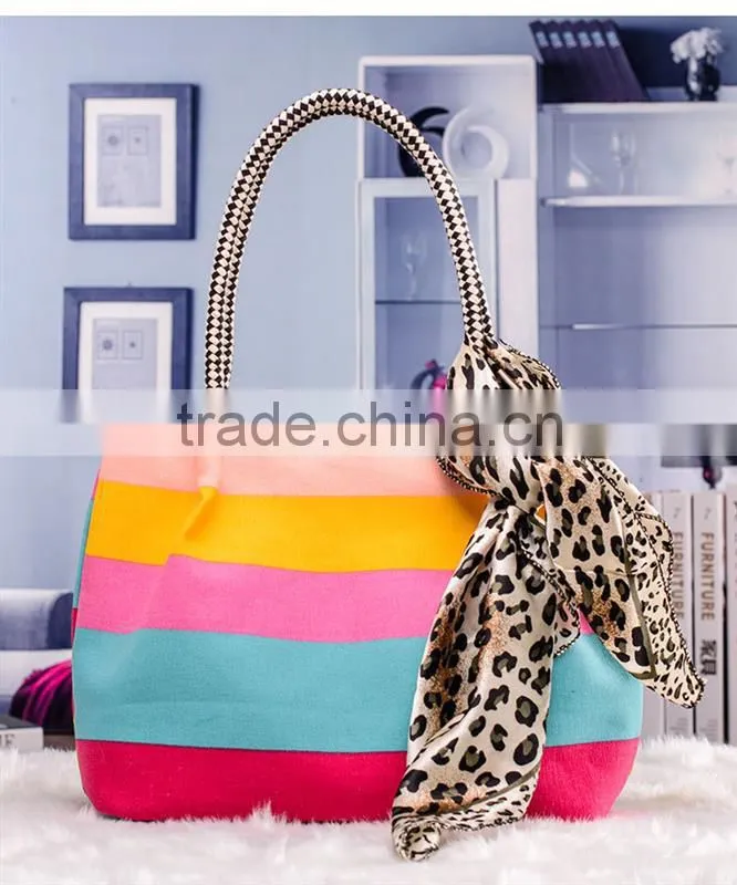 Customized design Canvas Beach Tote Bag With Outside Pockets,beach bag with compartment,stripe canvas beach tote bag